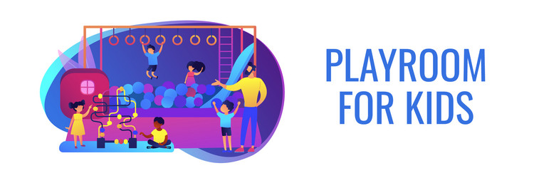 Playroom for kids concept banner header Royalty Free Vector