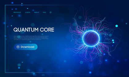 Quantum Computing & AI Technology vector image