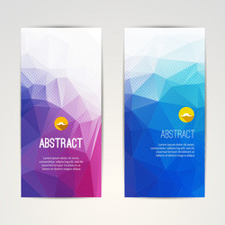 set of polygonal triangular colorful geometric vector image