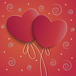 Two loving hearts Royalty Free Vector Image - VectorStock