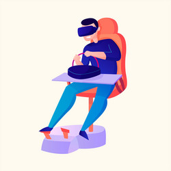 Virtual reality cartoon Royalty Free Vector Image