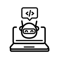 chatbot coding technology vector image