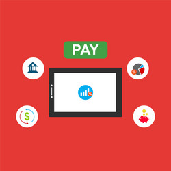 concept online and mobile payments for web page vector