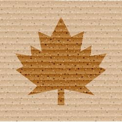 Maple leaf flat modern web button and space vector