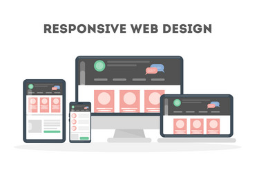 responsive web design vector image