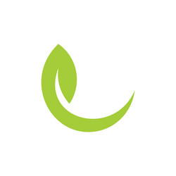 Simple geometric leaf curves motion logo Vector Image