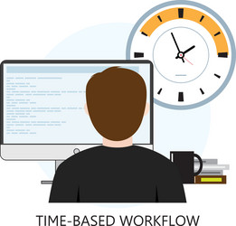 Time-based workflow icon vector