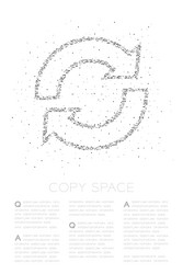 abstract geometric circle dot pixel pattern sync vector image