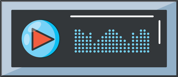 audio player display with sound graphic vector image