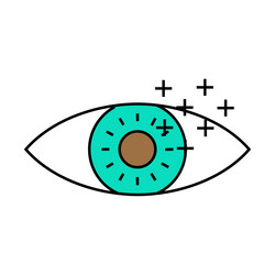 eye tracking ux ui design icon color vector image