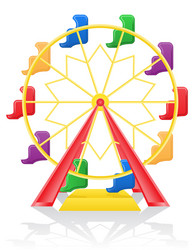 Circus tent ferris wheel carnival fun fair Vector Image