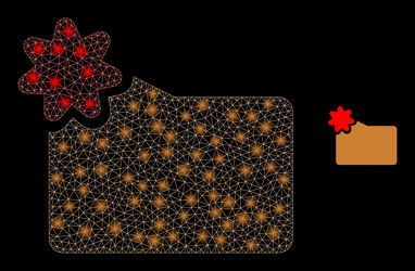 mesh net new folder with majestic carcass vector image