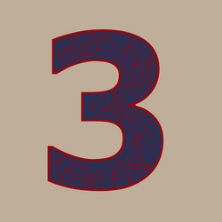 Floral Number 3 Vector Images (over 340)