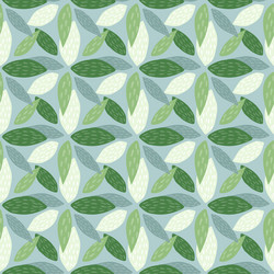seamless botanic pattern with abstract flowers vector image