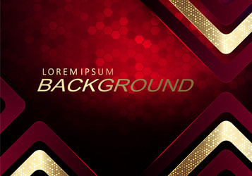 textured red tint gold arrows with shiny mosaic vector image