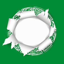 torn paper with abstract imprint vector image