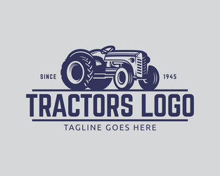 Tractor logo template farm Royalty Free Vector Image