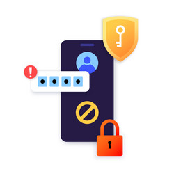 wrong password concept vector image