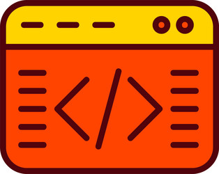 coding icon design vector image