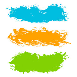 Colorful paint strokes vector