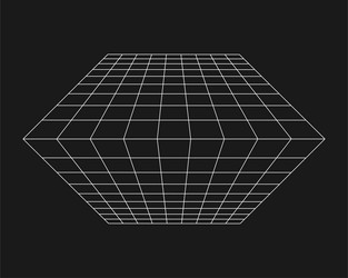 cyber grid retro punk perspective rectangular vector image