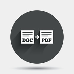 DOC to PDF Conversion Icon vector image