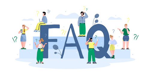 Faq questionnaire and information for users vector