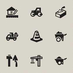 Set of 9 editable structure icons includes vector