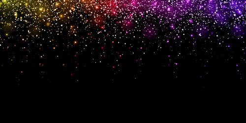 wide multicolor yellow red pink violet glitter vector