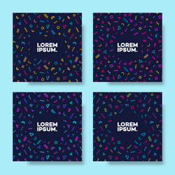 cover design template set with geometric vector image