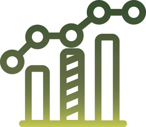 infographic bar chart gradient style icon vector image