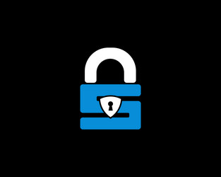 Letter c lock and security logo design concept Vector Image