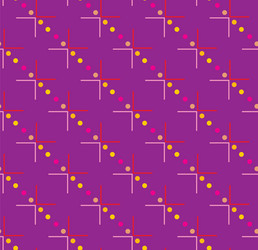seamless repeating pattern of crosses and dots vector image