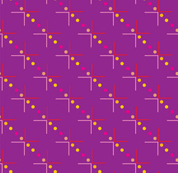 Seamless repeating pattern of crosses and dots vector