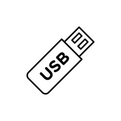usb pendrive icon set data transfer computer vector image