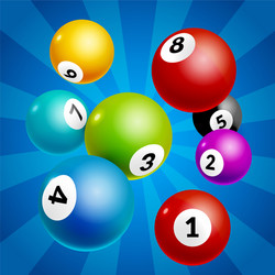 Bingo lottery balls numbers background vector