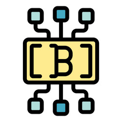 bitcoin network connecting with multiple devices vector image