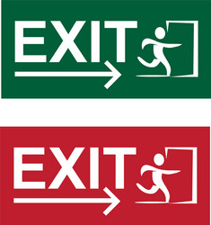 Exit signs vector