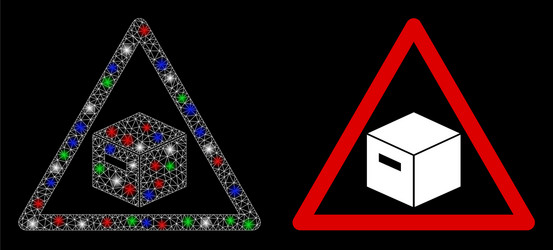 Flare mesh carcass parcel warning with spots vector