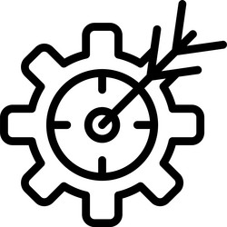 goal setting linear style icon design vector image