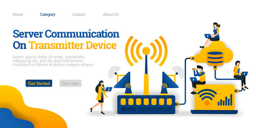 Server communication on transmitter device vector