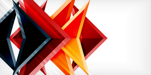 abstract background color triangles and arrows vector image