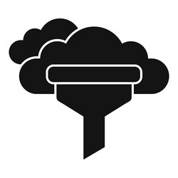 cloud data funnel icon simple work idea vector image