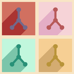 flat with shadow concept and mobile application vector image