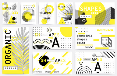 Geometric Leaf Pattern - Bold & Bright Vector Image