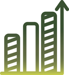 infographic bar chart gradient style icon vector image