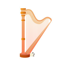 stringed musical instruments harp design layout vector image