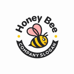 Bee logo design template vector