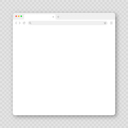 blank web browser window with tab toolbar vector image
