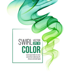 Dynamic Green Swirl Abstract Background vector image
